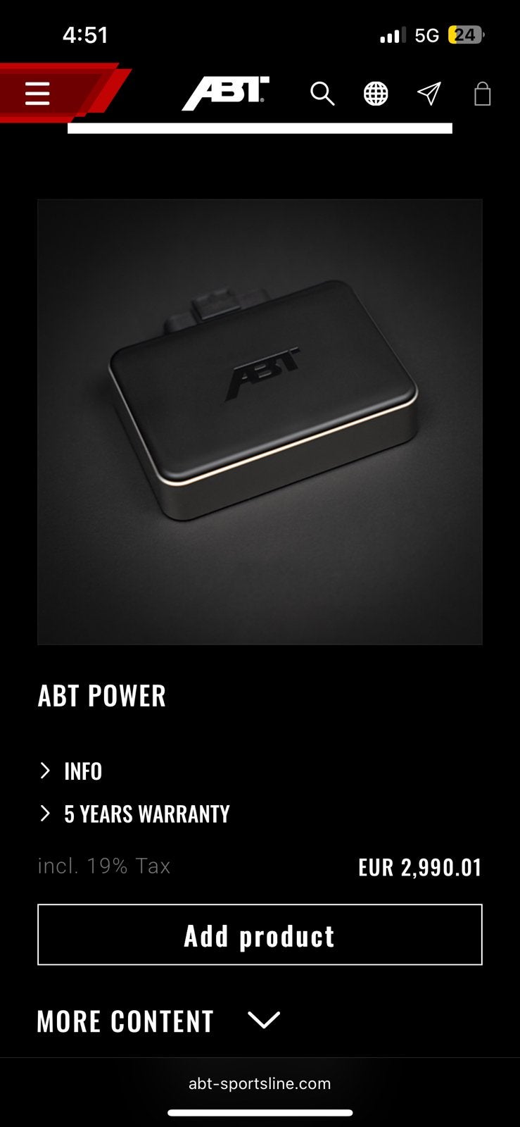 ABT powerbox golf 8 r, Auto-onderdelen, Ophalen, Volkswagen