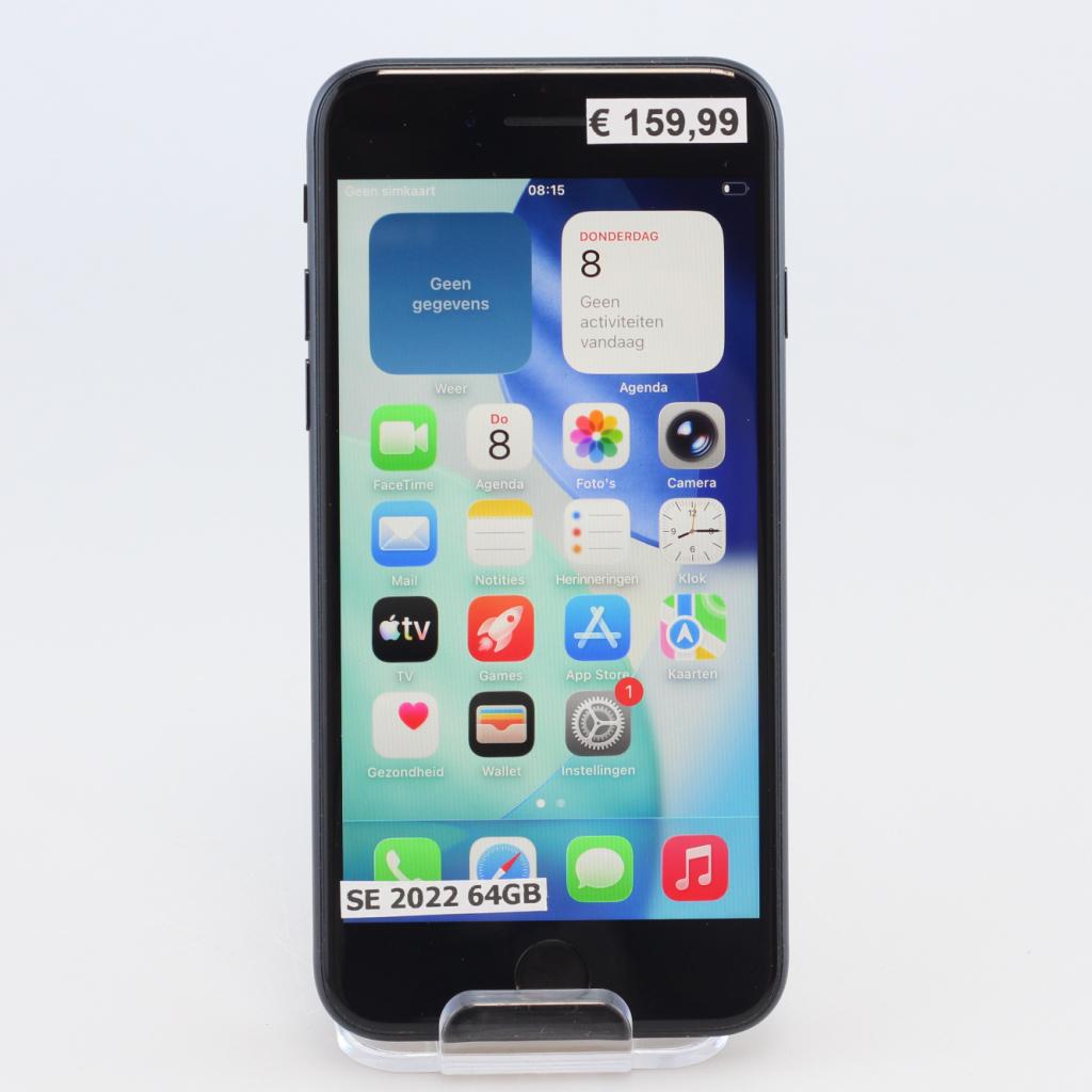 iPhone SE 2022 64GB Zwart | Nette staat, Telecommunicatie, Mobiele telefoons | Apple iPhone, Apple, Zo goed als nieuw, Support@apple.com