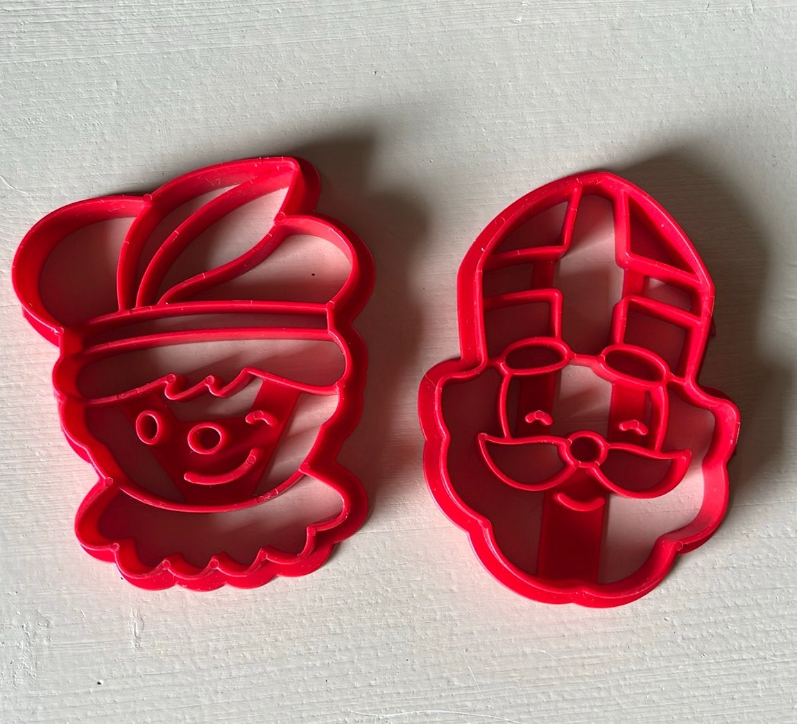 Koekvormpjes Sinterklaas en Piet uitsteek vorm klei deeg, Hobby en Vrije tijd, Taarten en Cupcakes maken, Ophalen of Verzenden