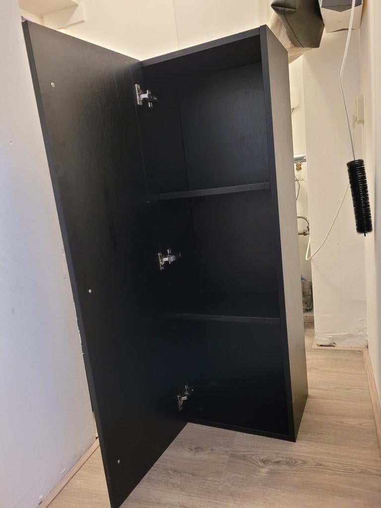 Hangende Badkamerkast Zwart - 120x50x30 cm, Huis en Inrichting, Badkamer | Badkamermeubels, Gebruikt, (Half)hoge kast, 100 tot 150 cm