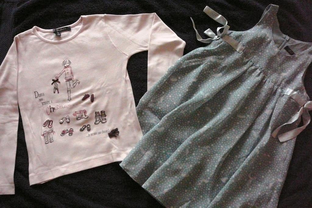 Prachtige jurk en t-shirt (Lili Gaufrette), maat 116, Meisje, Lili Gaufrette, Ophalen of Verzenden, Zo goed als nieuw