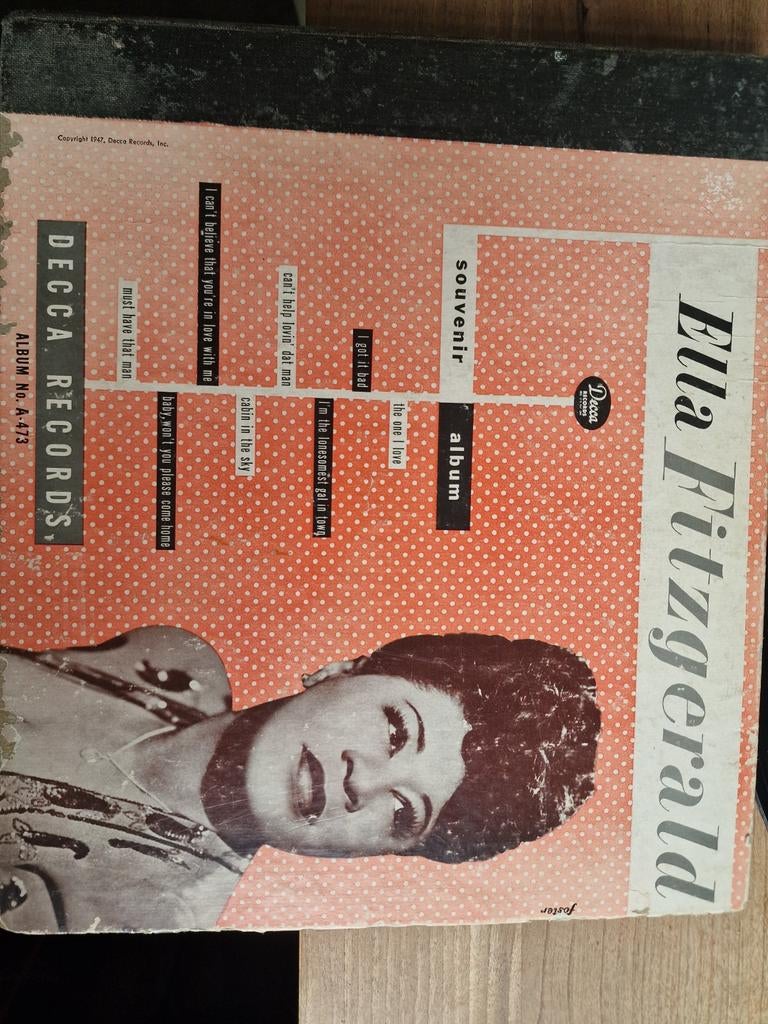 Ella Fitzgerald Souvenir Album 1947 - Decca, Ophalen of Verzenden, Gebruikt, 10 inch