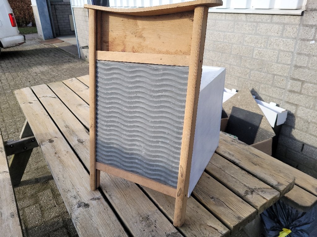 nette gave zinken wasbord /schrobbord, Ophalen of Verzenden