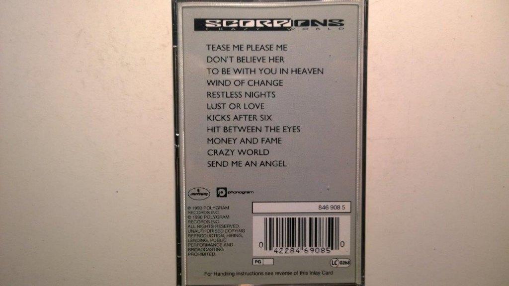 Scorpions - Crazy World (DCC), Cd's en Dvd's, Cassettebandjes, Luiksingel 25 1066JH Amsterdam, Sales@cddealer.nl, Ophalen of Verzenden