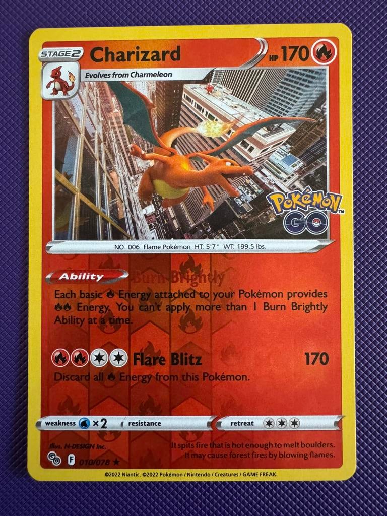 Charizard REVERSE POGO10, Ophalen, Zo goed als nieuw