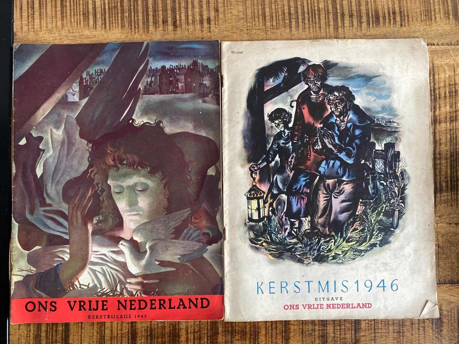 Ons Vrije Nederland Kerstbijlagen 1945 & 1946, Boeken, Ophalen of Verzenden, Gelezen, Overige typen