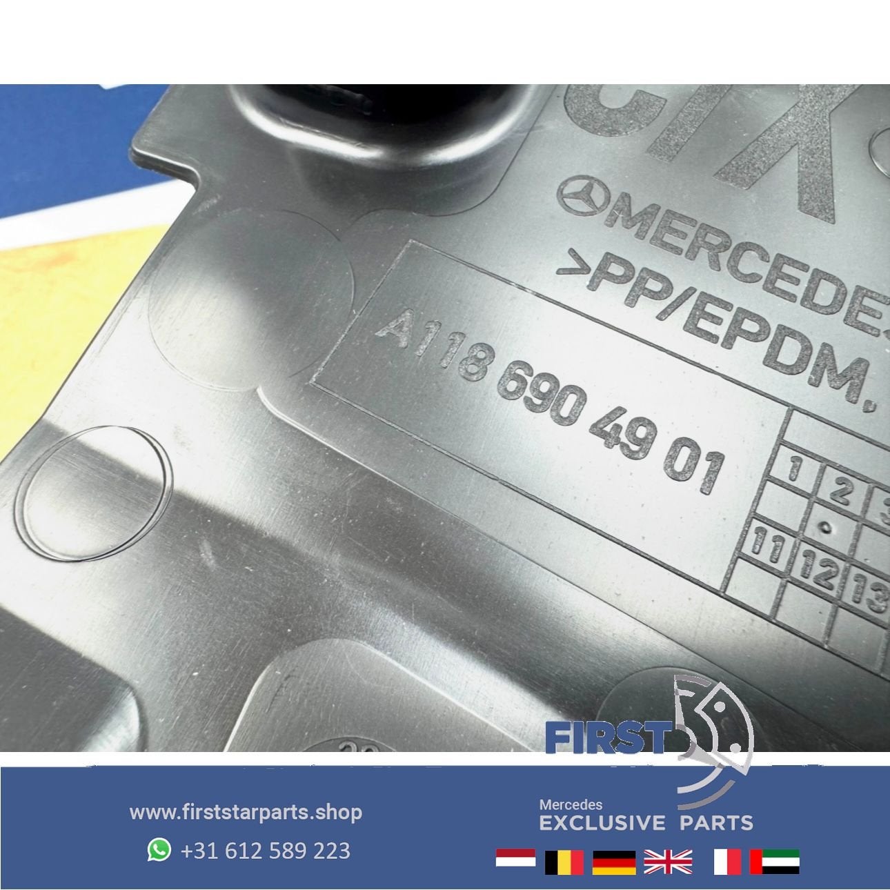 W118 FACELIFT AMG LINE onderplaat LINKS CLA35 AMG wielkuip b, Auto-onderdelen, Gebruikt, -, Ophalen of Verzenden, -