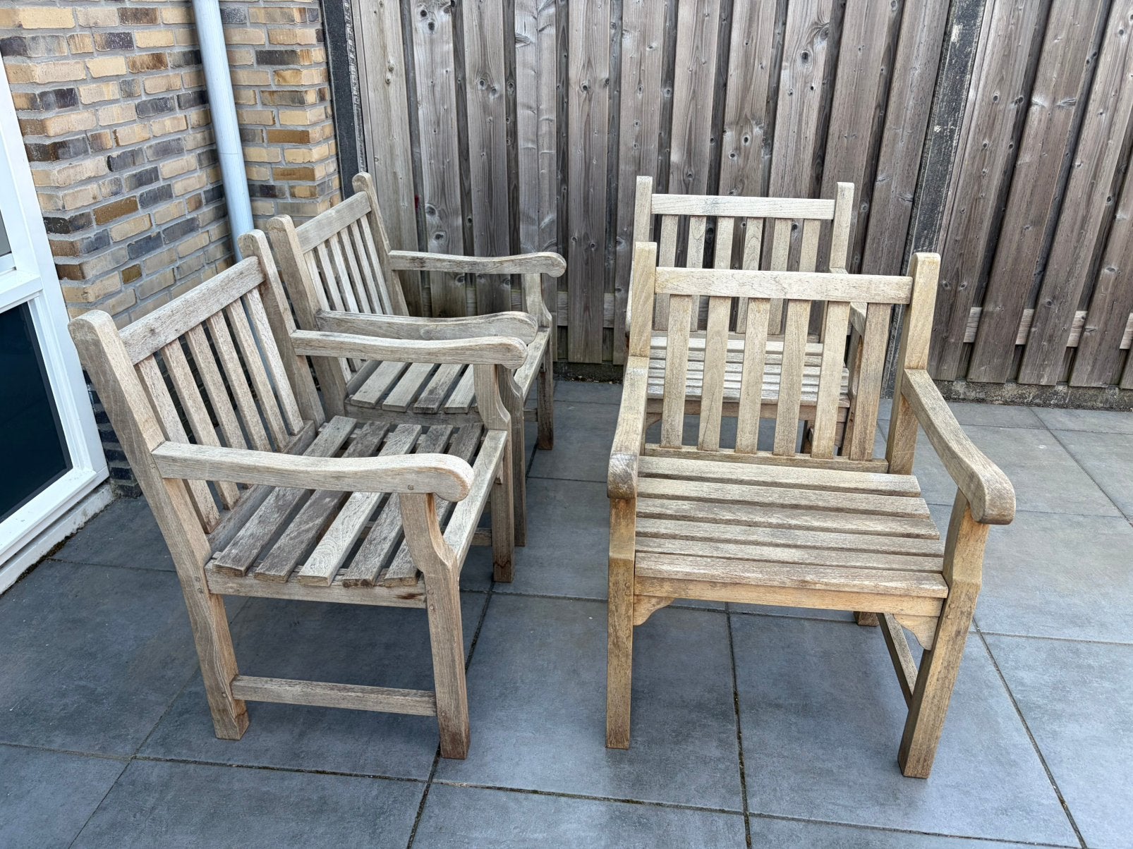 Harhouten tuinset ., Ophalen, Gebruikt, Hout