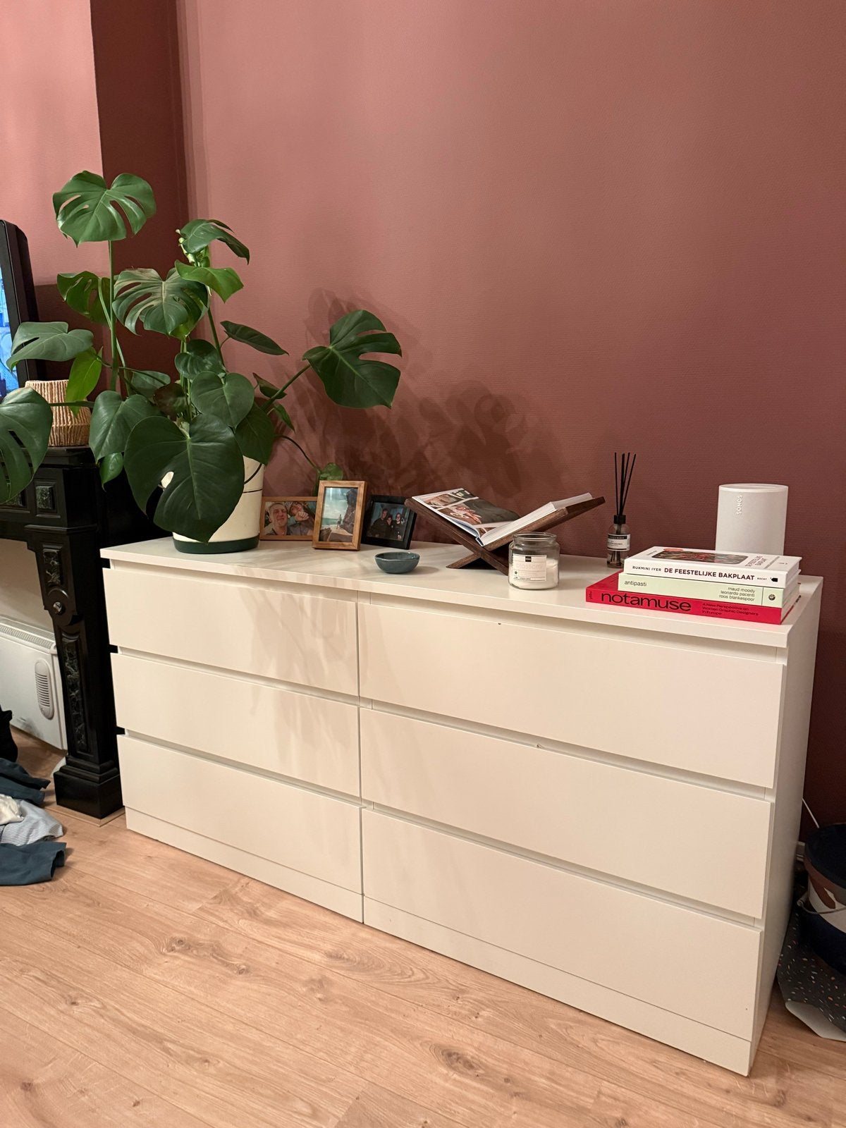 Ikea MALM ladekast wit - 6 lades, Ophalen, Overige materialen, Gebruikt, 100 tot 150 cm