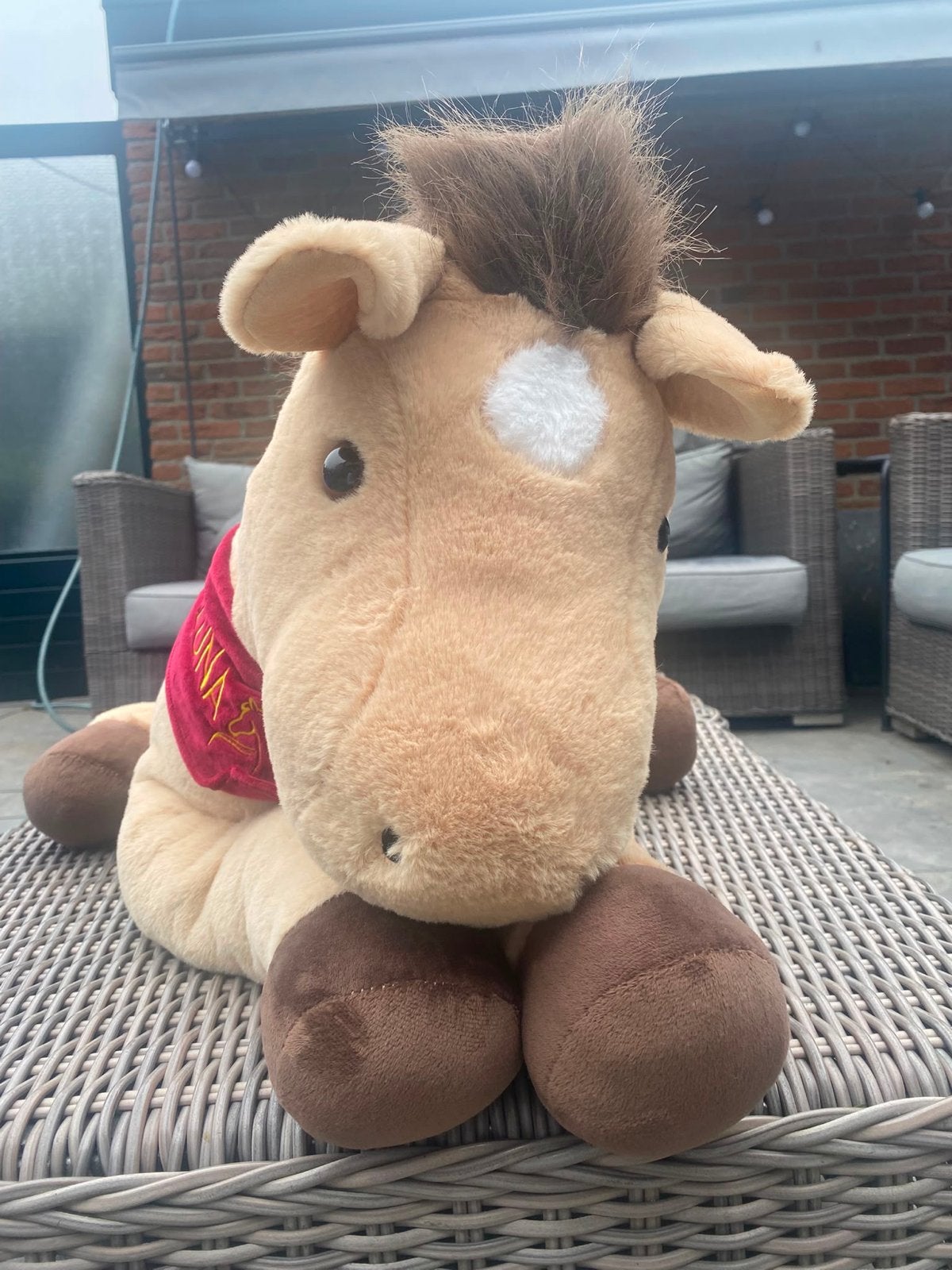 Groot Cavalluna knuffelpaard - Zo goed als nieuw, Ophalen, Paard, Overige merken, Overige karakters