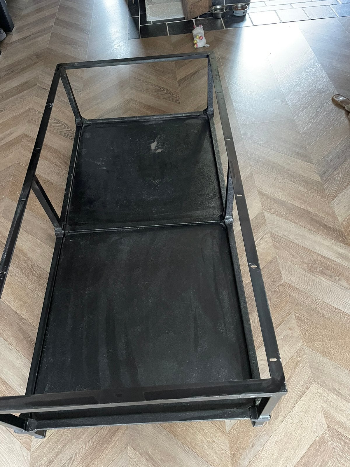 Ijzer onderstel salontafel!!, Huis en Inrichting, Tafels | Salontafels, Ophalen, Gebruikt, 100 tot 150 cm, 50 tot 100 cm