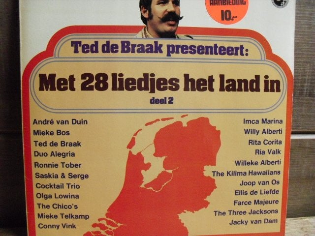 - Ted De Braak Presenteert: Met 28 Liedjes Het Land in - LP, LP, Gebruikt, Ophalen of Verzenden, Beschermende buitenhoes