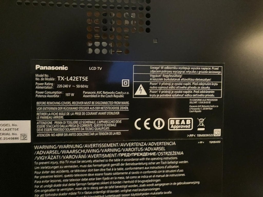 Panasonic Viera TX-L42ET5E 42 inch 3D televisie, Audio, Tv en Foto, Televisies, Ophalen, Gebruikt, Panasonic, 50 Hz