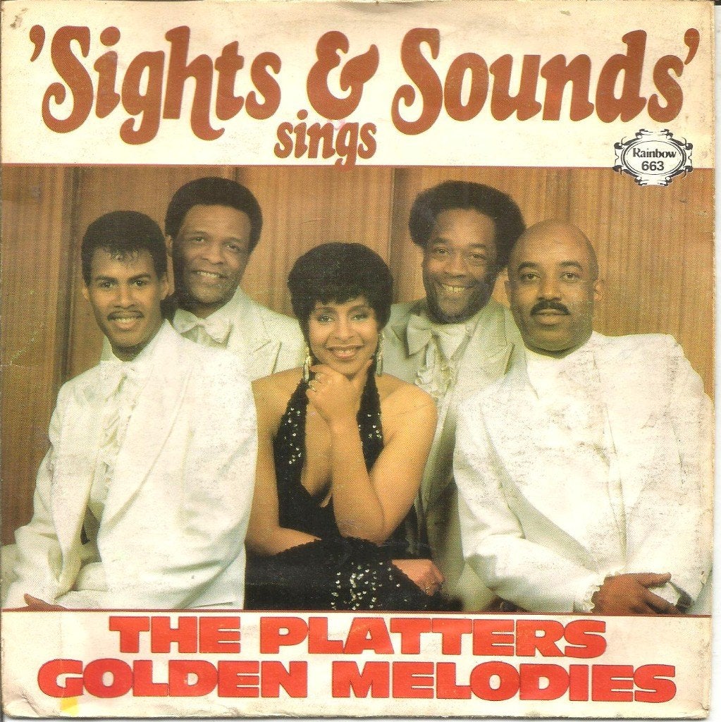 Sights & Sounds – The Platters Golden Melodies (1984), Gebruikt, Fotohoes, 7 inch, Ophalen of Verzenden