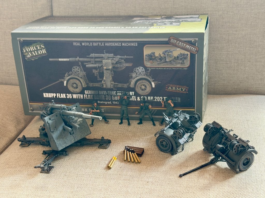 Forces of Valor 1:32 FLAK 36 set, Overige merken, Gebruikt, 1:32 tot 1:50, Overige typen