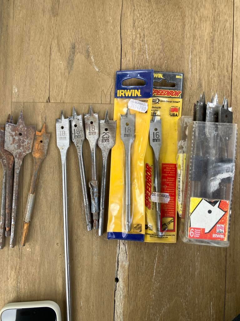Houtboren set - diverse maten, Ophalen, Gebruikt, Overige typen