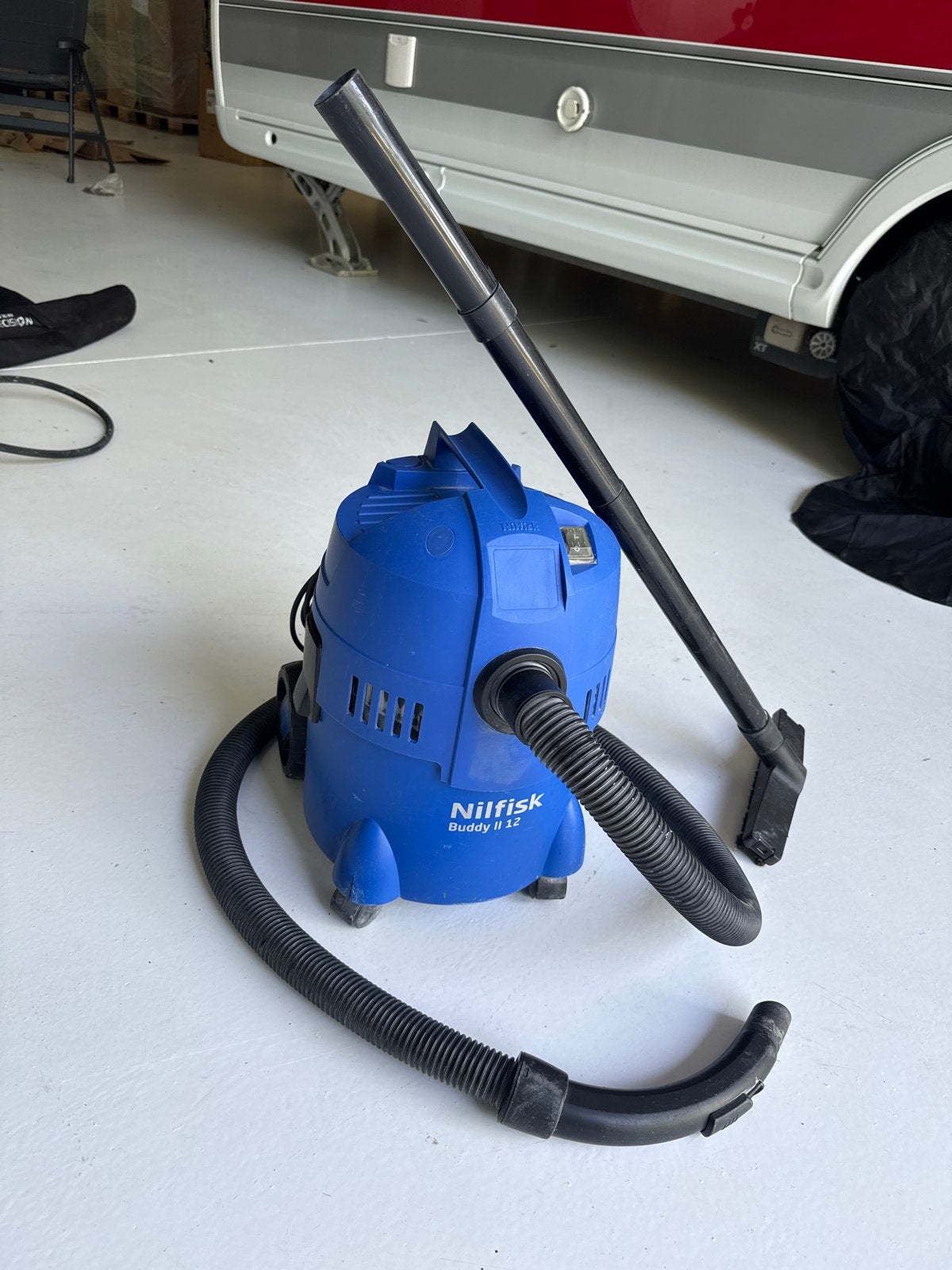 Nilfisk Buddy II 12 EU Waterstofzuiger - Gebruikt, Ophalen, Inclusief accessoires, Gebruikt, Waterstofzuiger