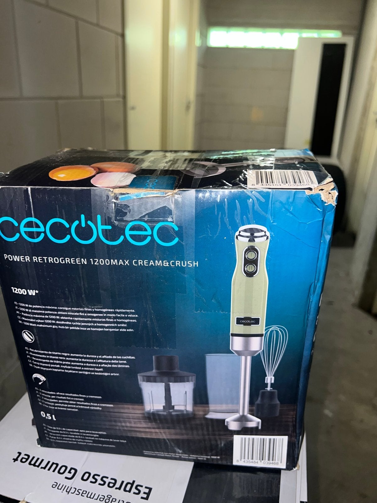 Cecotec Power Retrogreen 1200MAX Cream&Crush Staafmixer, Minder dan 1 liter, Verzenden, Nieuw, 3 snelheden of meer