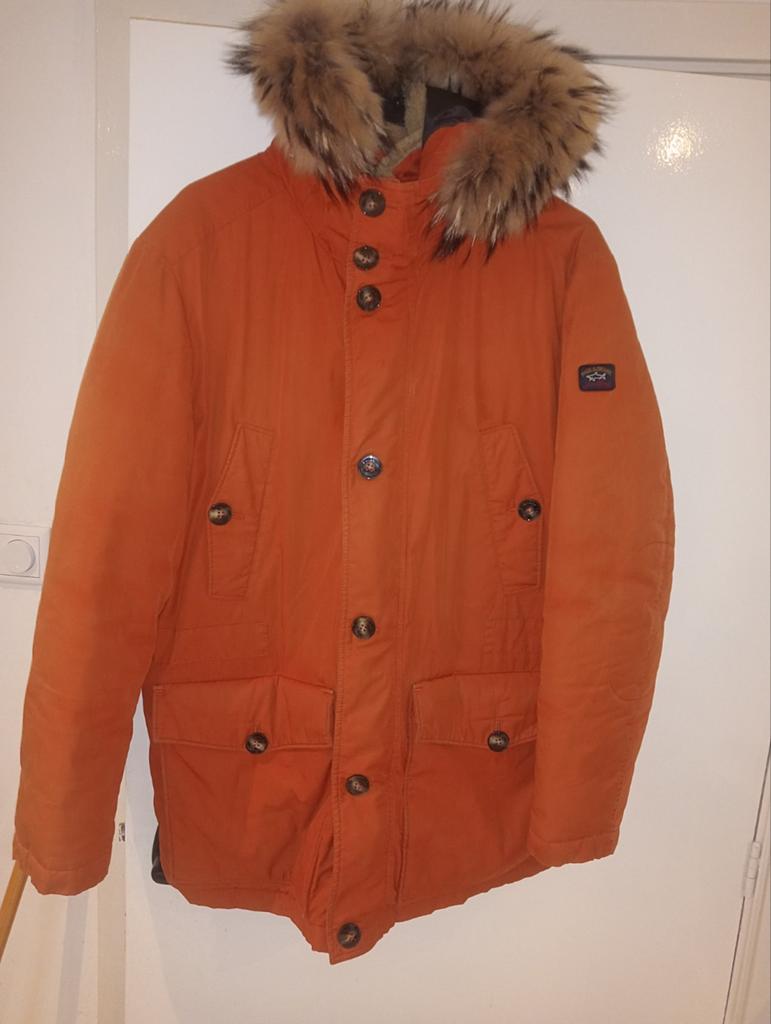 Paul & Shark Dikke Winterjas Maat L, Oranje, Kleding | Heren, Jassen | Winter, Maat 52/54 (L), Oranje, Ophalen of Verzenden, Zo goed als nieuw