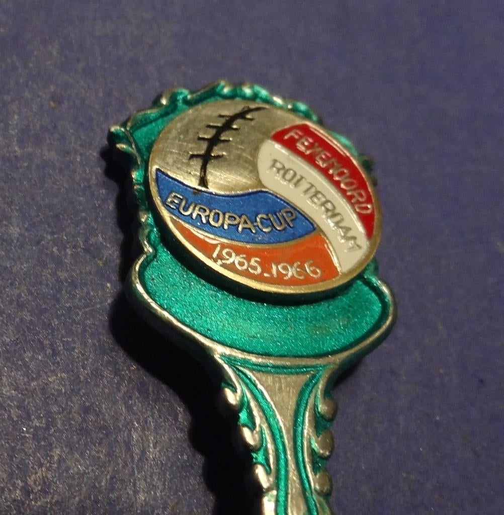 Feyenoord Voetbal Thee Lepel Europacup 1965 - 1966, Verzamelen, Verzenden, Gebruikt, Feyenoord, Overige typen