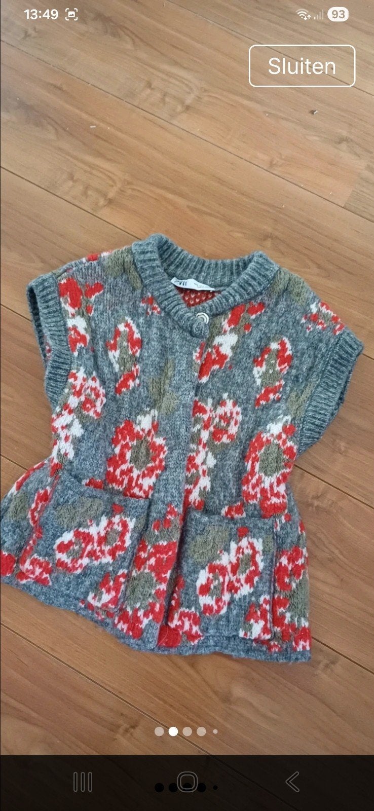 Mooi kleurrijk mouwloos vest, maat S, Zara, Verzenden, Zo goed als nieuw, Maat 36 (S)