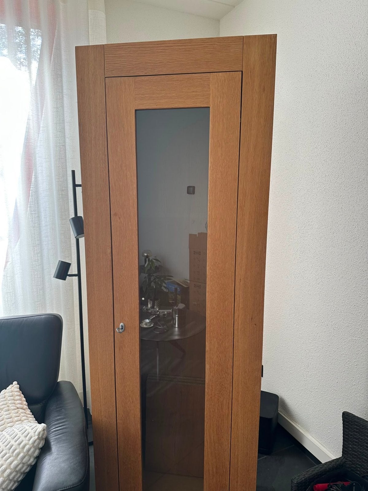 Eikenhouten dressoir en vitrinekast - Zo goed als nieuw, Huis en Inrichting, Ophalen, Gebruikt, 75 cm of meer, 150 tot 200 cm