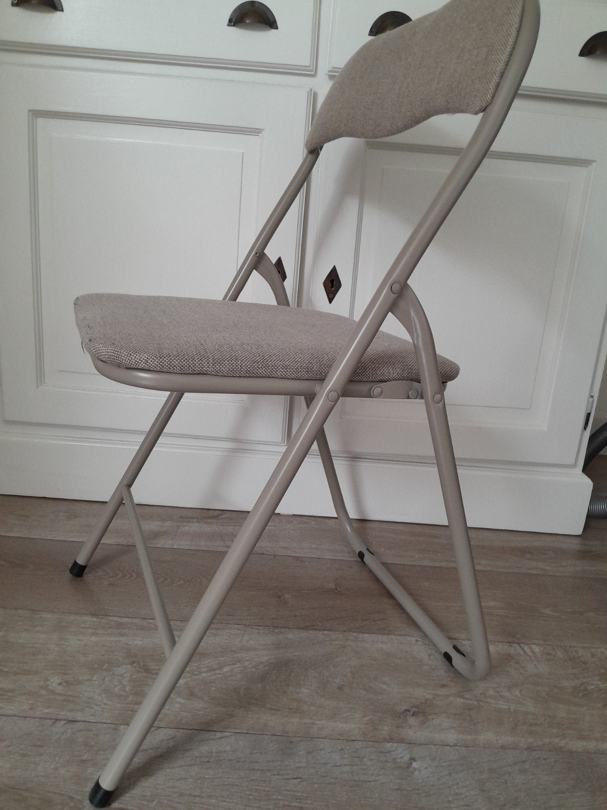 Beige/lichtbruin klapstoel., Ophalen, Overige kleuren, Zo goed als nieuw, Stof