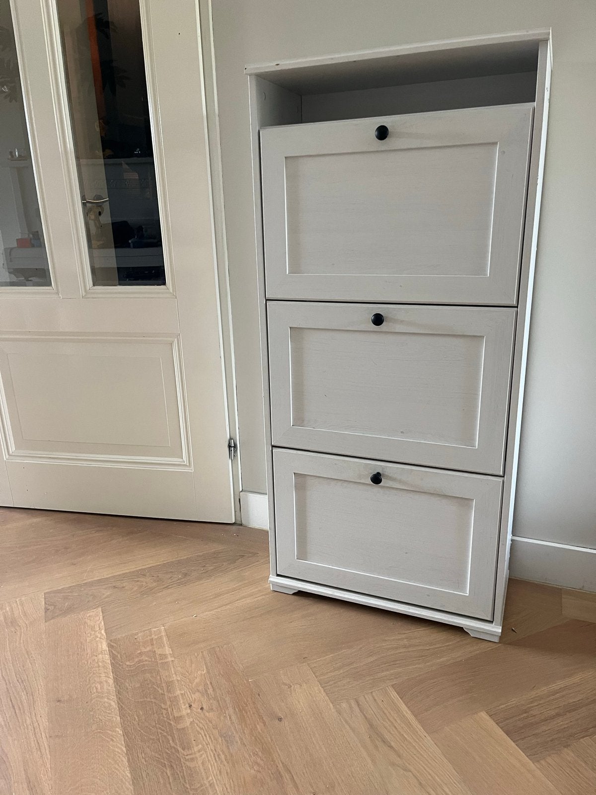 IKEA BRUSALI Schoenenkast 3 vakken, wit, Huis en Inrichting, Ophalen, Gebruikt