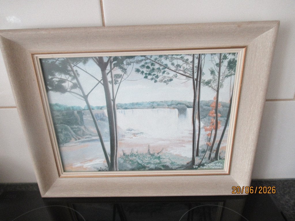 SCHILDERIJ- NIAGARA FALLS- ERNST GRANT MAIDENS  CANADA--1959, Ophalen of Verzenden