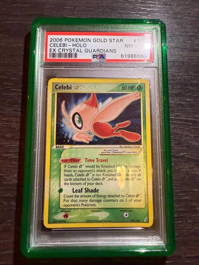 2006 Celebi Gold Star Holo PSA 8, Ophalen of Verzenden, Zo goed als nieuw, Losse kaart, Foil
