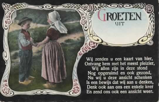 Zeeland Walcheren klederdracht Groeten uit, Verzenden, Voor 1920, Ongelopen, Zeeland
