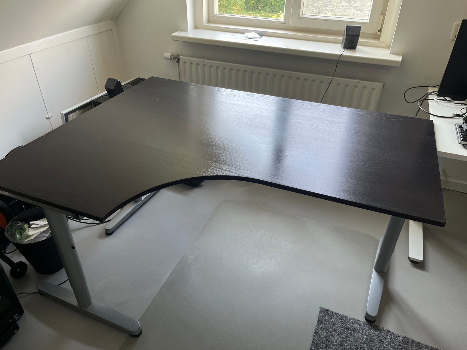 Gratis hoekbureau, ikea galant zwart verstelbaar 160x80, Ophalen, Zwart, 160 cm, Gebruikt