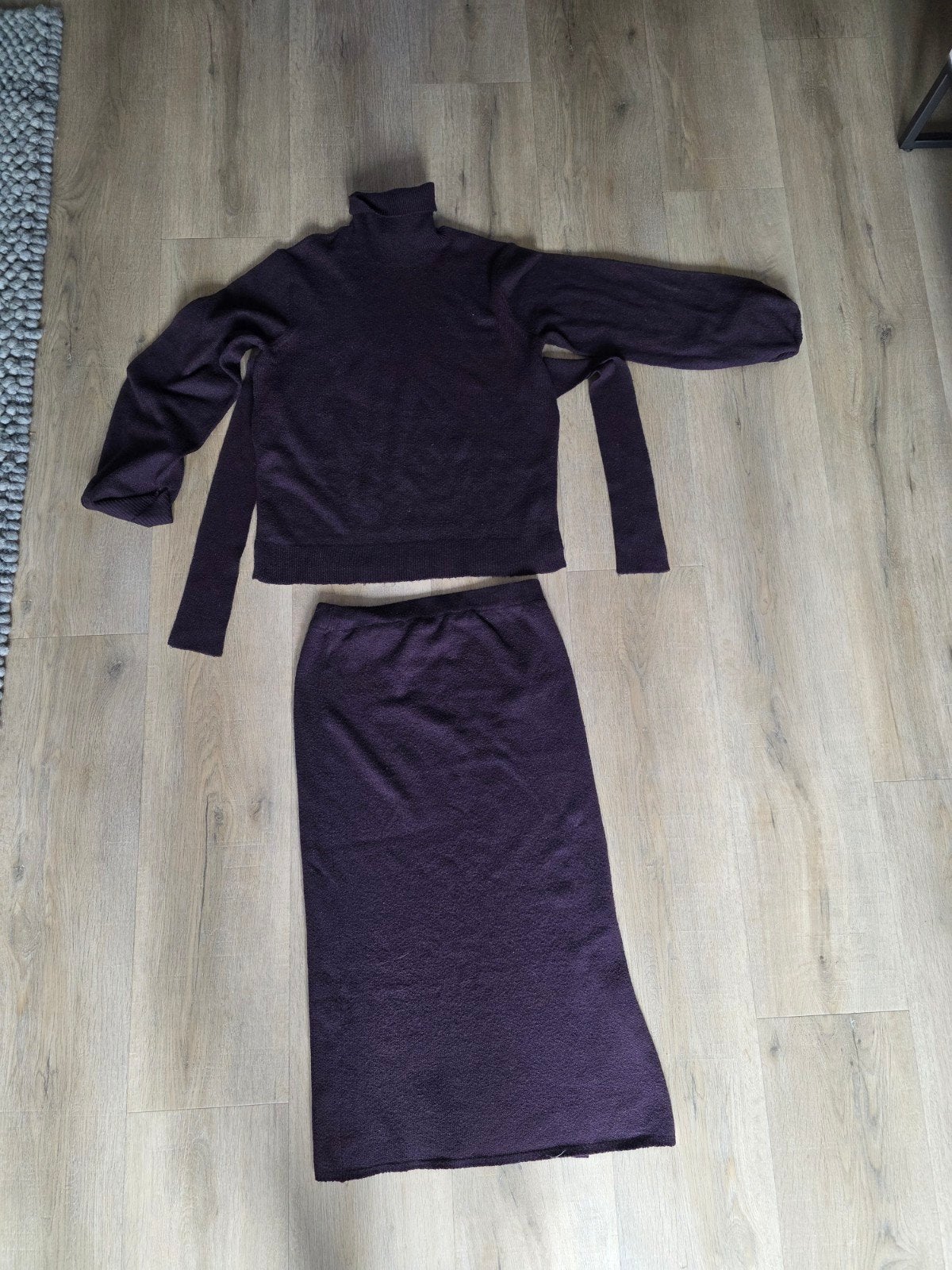 PRENATAL ZWANGERSCHAP SET ROK (L) + TRUI (M) PAARS ZWANGER, Kleding | Dames, Maat 38/40 (M), Rok, Paars, Nieuw