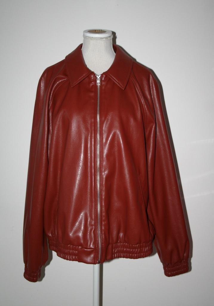 Zara kunstleer bomberjack cognac kleur mt 42 L Nieuw, Bruin, Verzenden, Zara, Maat 42/44 (L)