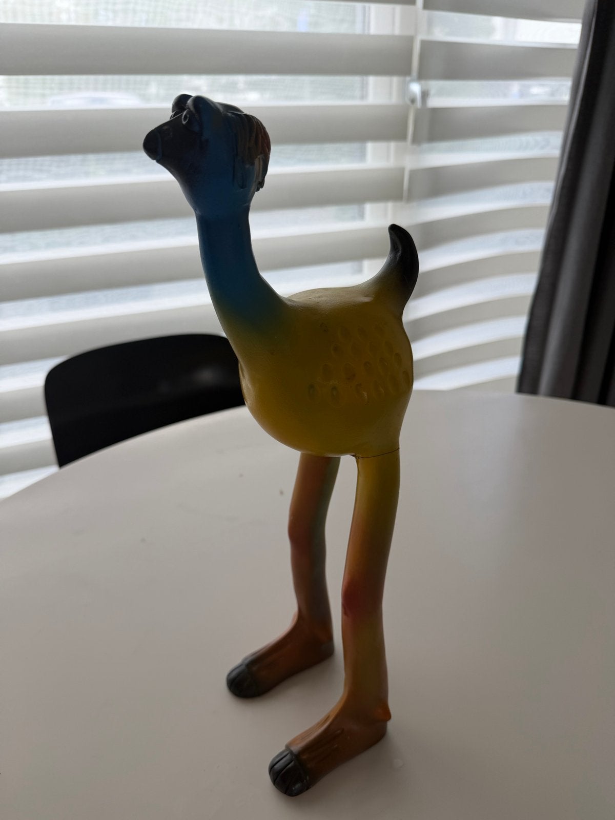 Vintage struisvogel beeldje - 45cm hoog, Verzamelen, Dierenverzamelingen, Ophalen of Verzenden, Gebruikt, Vogel, Beeldje of Figuurtje