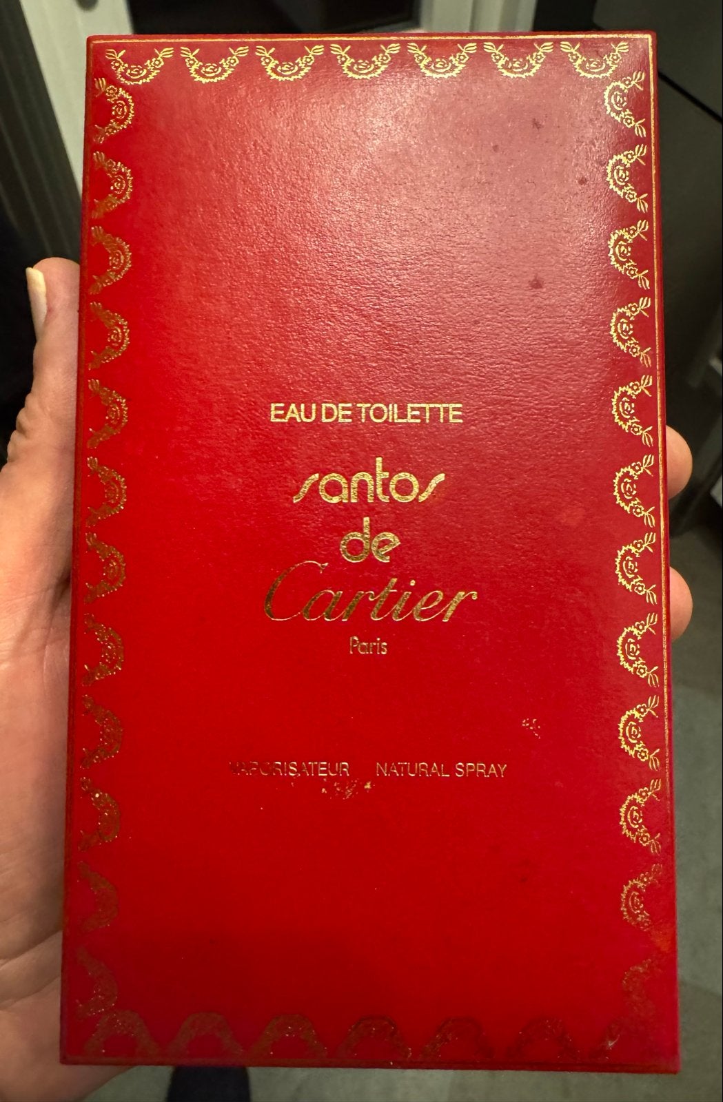 Vintage 1980 Santos de Cartier Eau de Toilette (leeg), Ophalen of Verzenden, Zo goed als nieuw