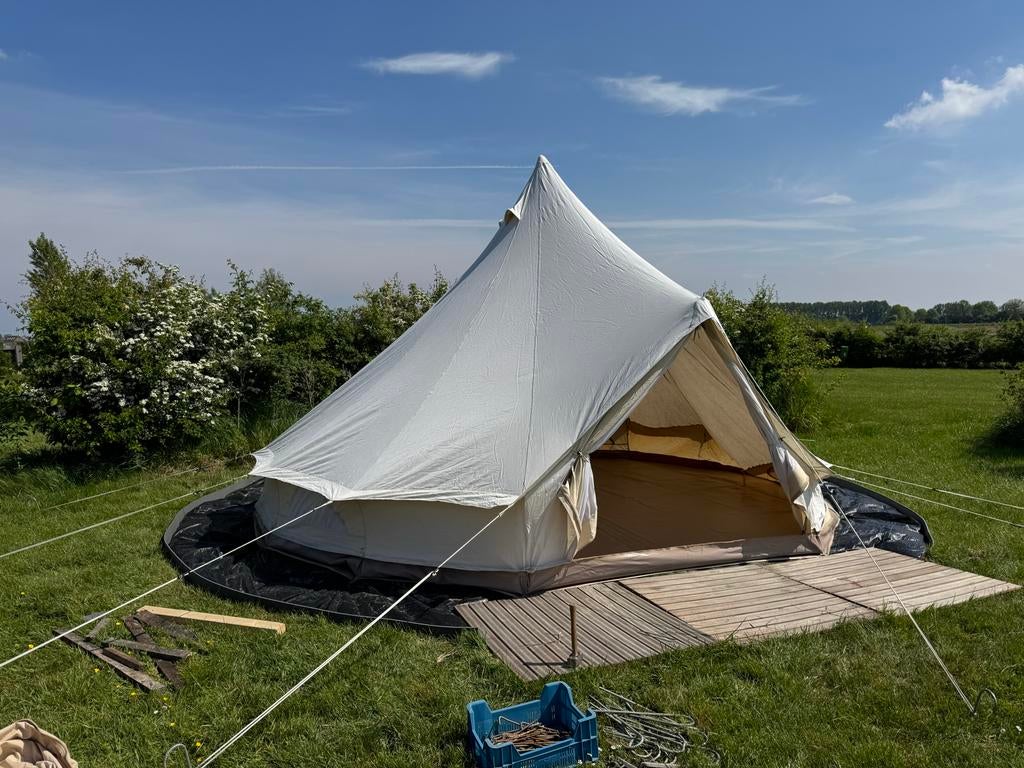 CanvasCamp Bell Tent 500 Protech, Caravans en Kamperen, Tenten, Ophalen, Gebruikt, Tot en met 6