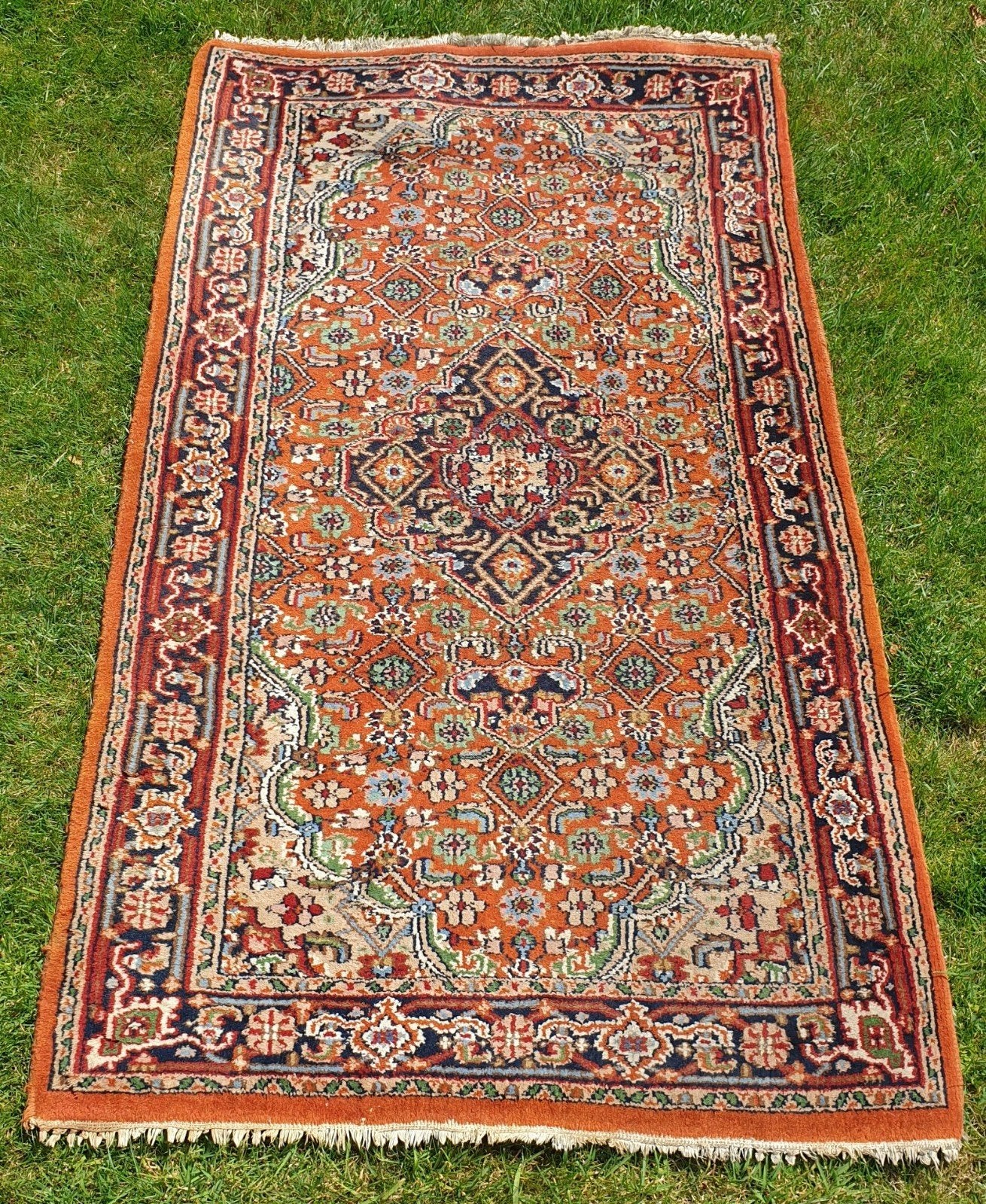 Perzisch Vloerkleed 160x90 cm, Gebruikt, Perzisch, Crème, 150 tot 200 cm