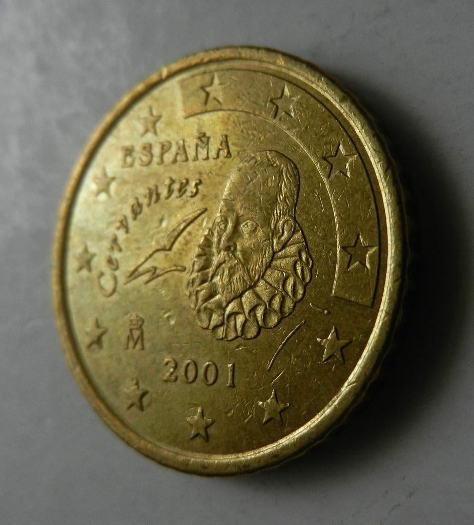 Spanje 50 eurocent 2001, Postzegels en Munten, Munten | Europa | Euromunten, Verzenden, Spanje, 50 cent, Losse munt