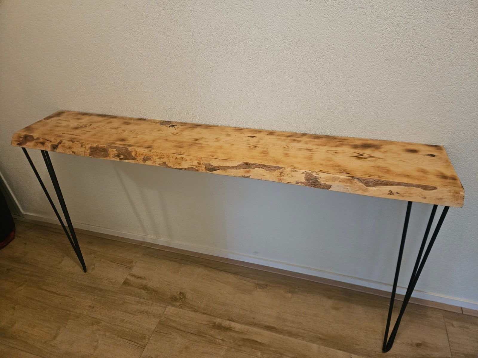 boomstam tafeltje, Huis en Inrichting, Tafels | Sidetables, Ophalen, 25 tot 50 cm, Rechthoekig