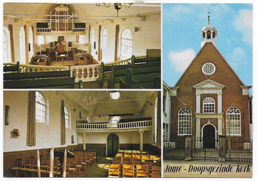 Joure Doopsgezinde Kerk   Ongelopen Ansichtkaart ( B8194 ), Ophalen of Verzenden, 1980 tot heden, Ongelopen