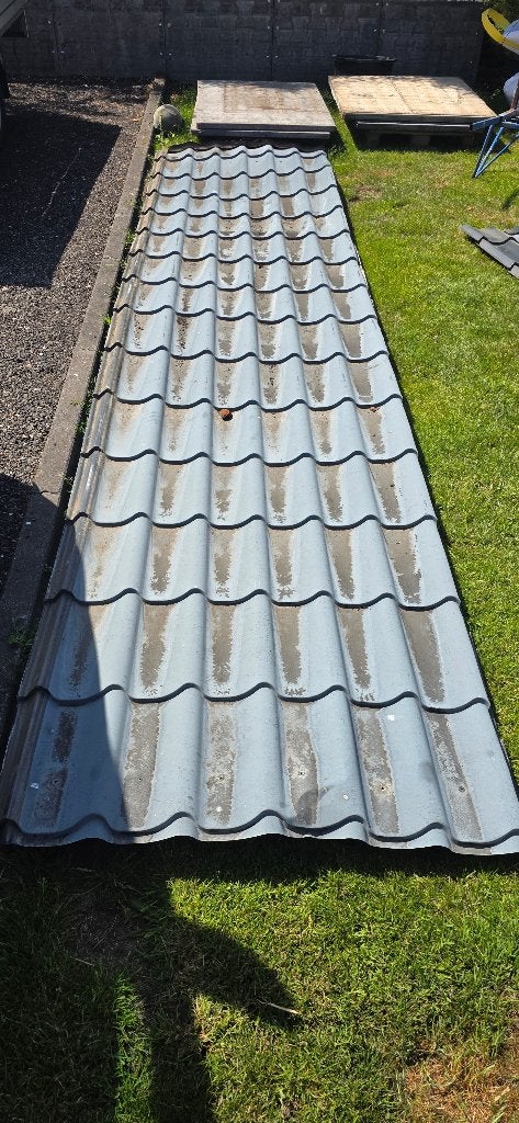 metalen dakplaten gebruikt, Gebruikt, 15 m² of meer, Metaal, Grijs