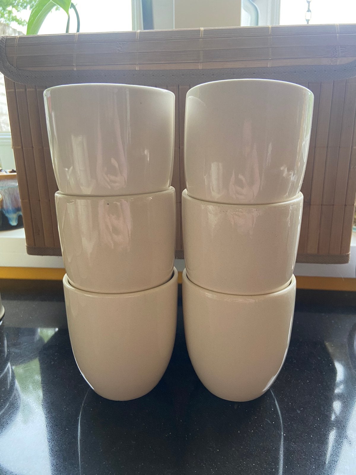 Set van 6 creme koffiebekers mokjes koffiekopjes koffie mok, Ophalen, Zo goed als nieuw, Overige stijlen, Kop(pen) en/of Schotel(s)
