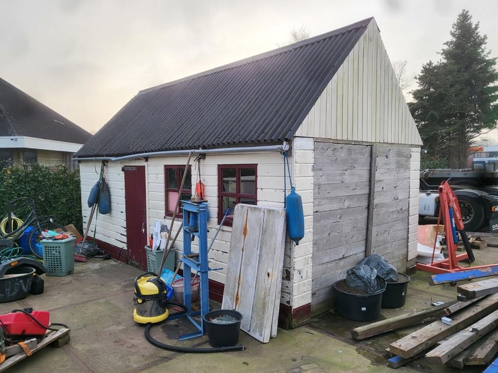 Gratis garage schuur, Tuin en Terras, Ophalen, Schuur, 500 cm of meer, Hout