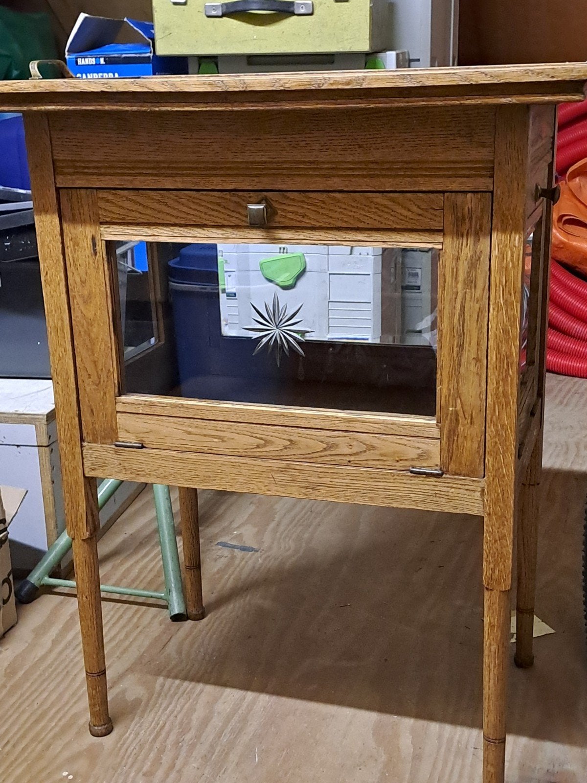 Antiek theekastje, Huis en Inrichting, Ophalen, Gebruikt, 25 tot 50 cm, Rechthoekig