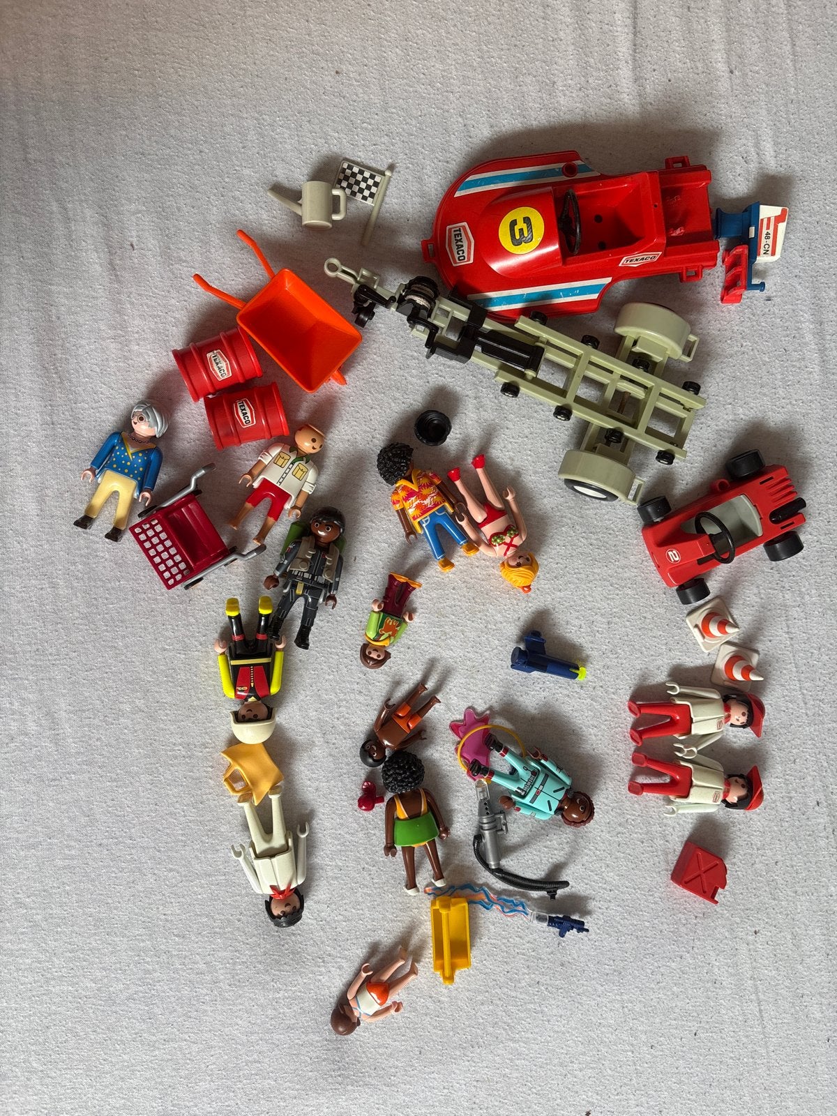 Grote Playmobil set met figuren, voertuigen en accessoires, Ophalen, Gebruikt