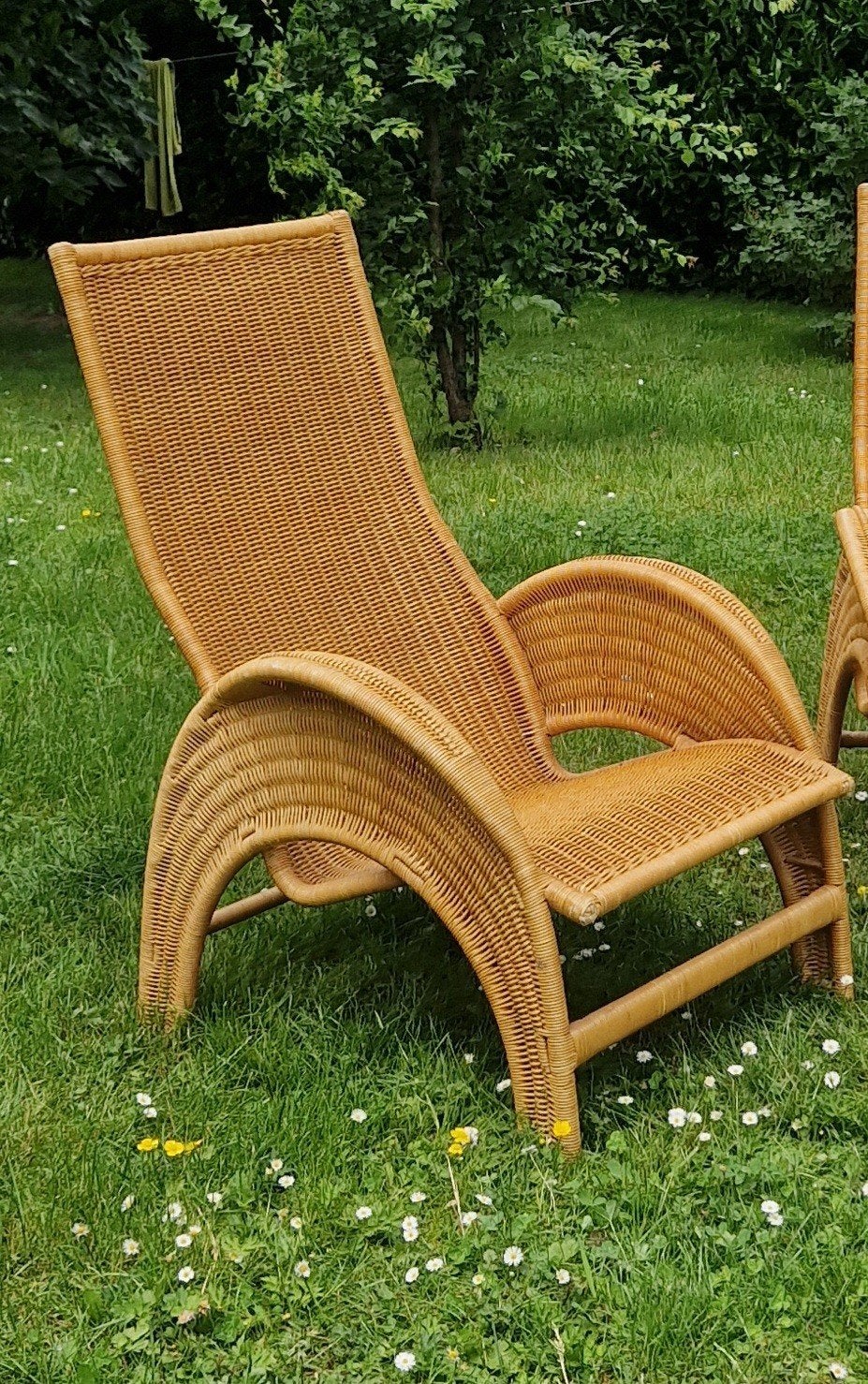 Rotan fauteuil honingkleur - AZ Relax, Ophalen, Bohemian, Relax, Gebruikt, 50 tot 75 cm