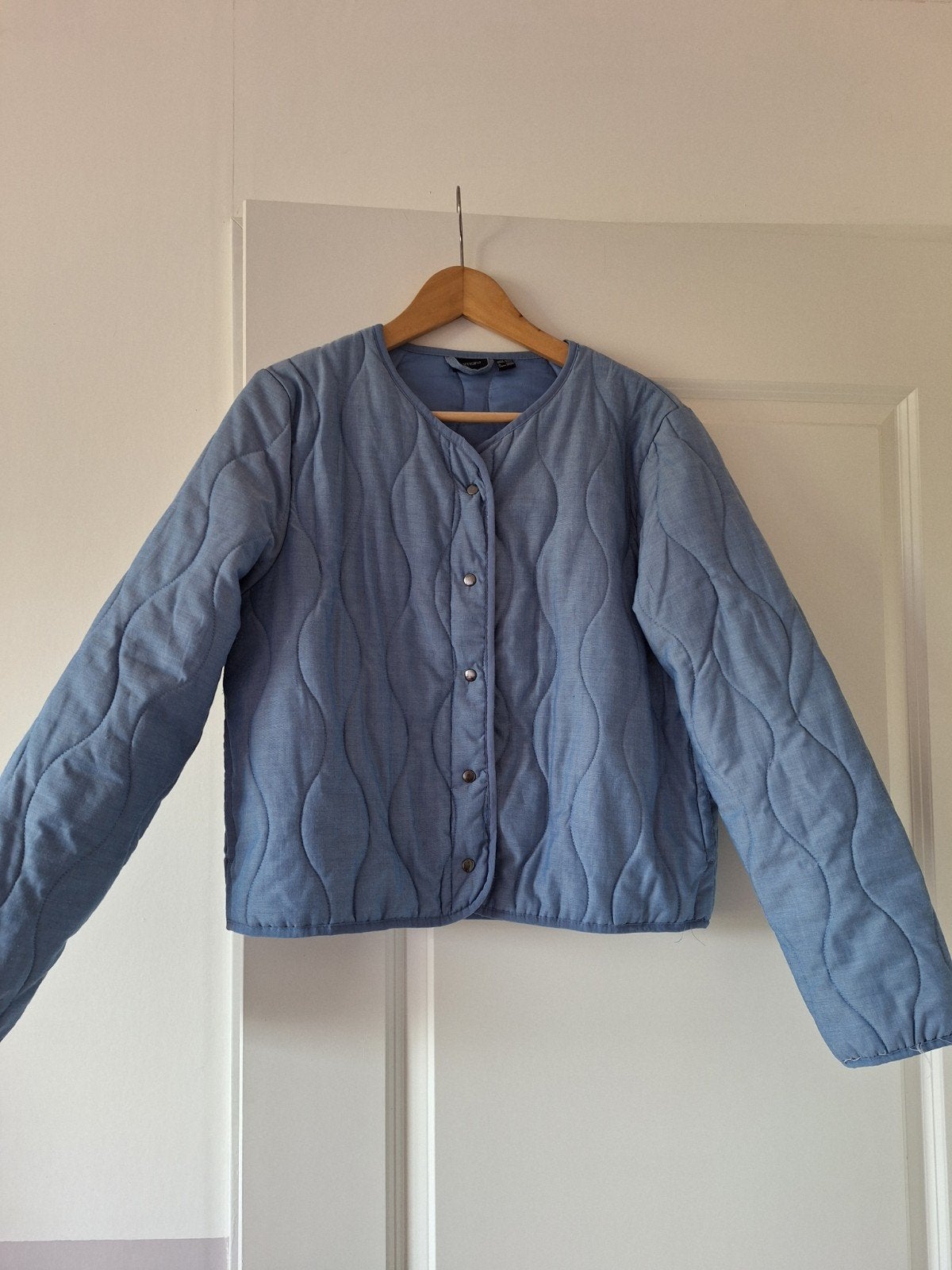 Mooie blauwe doorgestikte zomerjas Esmara draagmt M: 38/40!, Maat 38/40 (M), Blauw, Gedragen, Esmara