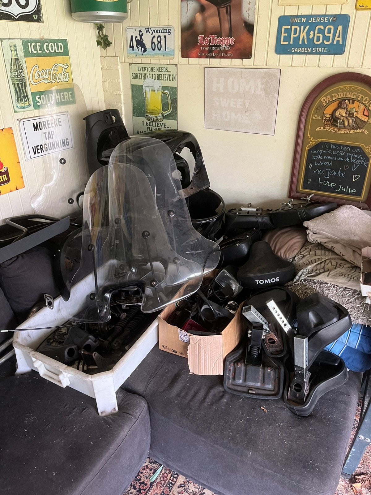 Tomos en zip onderdelen in een koop, Ophalen, Zadel, Piaggio