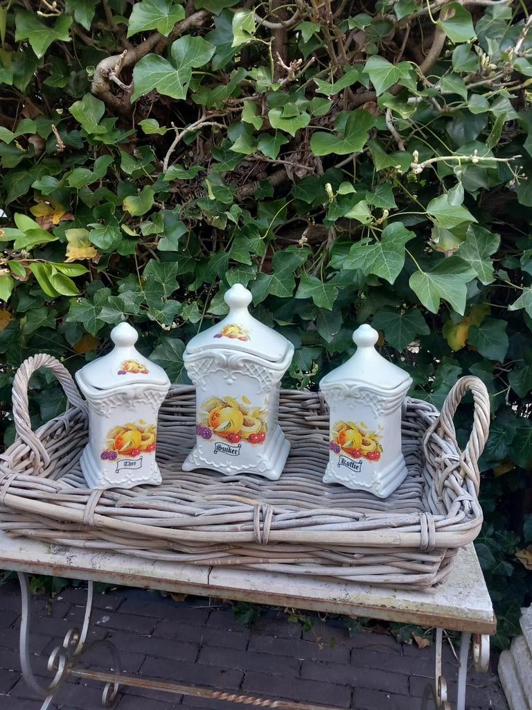 3 antieke brocante voorraadpotten   delfts aardewerk, Antiek en Kunst, Antiek | Keramiek en Aardewerk, Ophalen of Verzenden